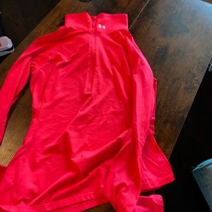 Coral Under Armour Quarter Zip Jacket Size M